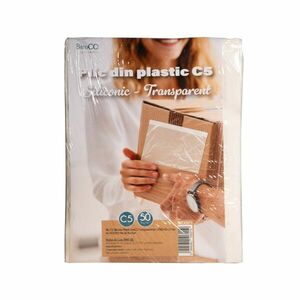 Set 50 plicuri C5 siliconice, transparente, AWB si documente transport, 160x225 mm imagine