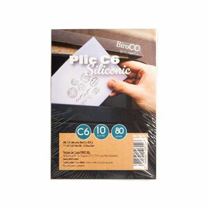 Plic siliconic BiroCo, format C6, set 10 bucati, 114 x 162 mm imagine
