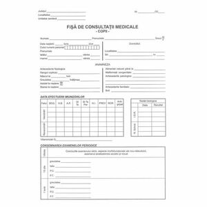 Fisa consultatii medicale copii, 420x297 mm, fata-verso, carton 140 g/mp imagine