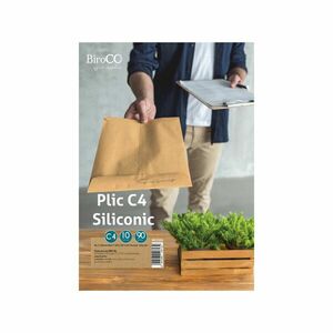 Plic C4 siliconic, 229x324 mm, kraft, 10 bucati/set imagine