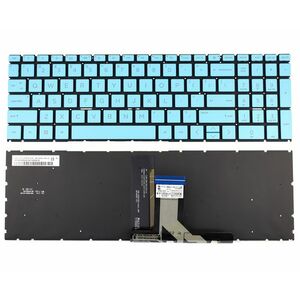 Tastatura Albastra HP 6037B0265301 iluminata layout US fara rama enter mic imagine