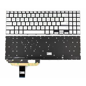 Tastatura Argintie Asus 0KNB0-5803US00 iluminata layout US fara rama enter mic imagine