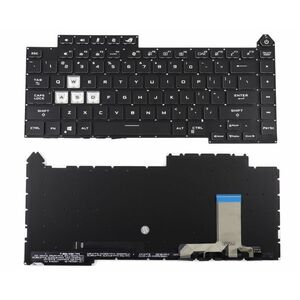 Tastatura Neagra Asus 0KNR0-4812US00 iluminata RGB layout US fara rama enter mic imagine