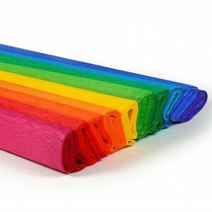 Hartie creponata 200x25 cm, curcubeu, 16 g/mp, set 10 bucati imagine