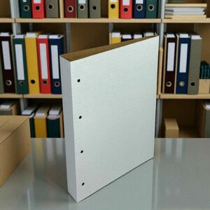 Coperta arhivare documente, pentru prindere alonje, cotor 4 cm, 22 x 31 cm, carton kraft, alb imagine