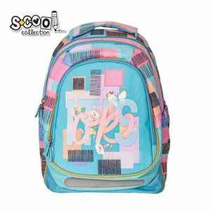 Ghiozdan fete, LIGHT IT'S OK, spate anatomic, compartimente cu fermoar, 41x28x21 cm, multicolor imagine