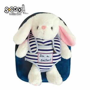 Ghiozdan gradinita BABY ANIMALS, RABBIT, interior captusit, maner transport, 23x8x28 cm imagine