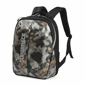 Ghiozdan compartiment laptop, bretele reglabile, spate anatomic, model camuflaj, 45 cm imagine