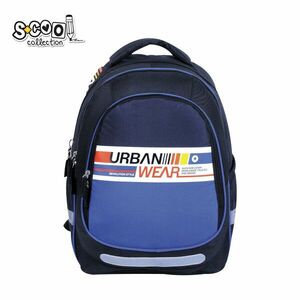Ghiozdan anatomic URBAN WEAR, 2 compartimente cu fermoar, copii gimnaziu imagine