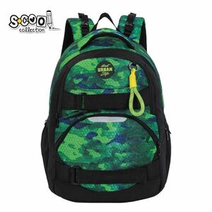Ghiozdan ergonomic elevi, 2 compartimente, 28 litri, GREEN ARMY, 43x29x22 cm imagine