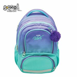 Ghiozdan ergonomic elevi, compartiment laptop, GOOD VIBES, 20 litri, 42x31x16 cm imagine