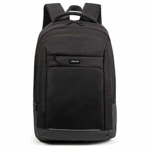 Ghiozdan URBAN BLACK, compartiment laptop, negru, 32x19x47 cm imagine