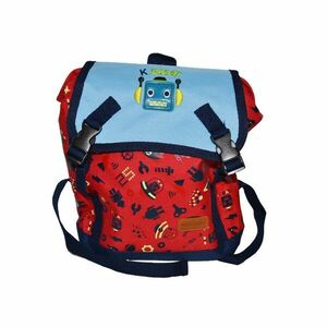 Ghiozdan gradinita Robot, compartiment cu inchidere dubla, spate buretat, maner, 21, 5x12x26 cm imagine