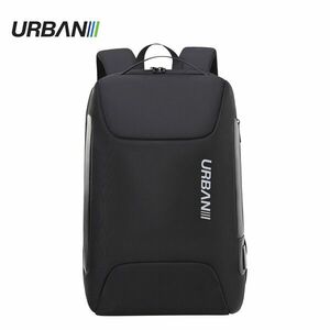 Ghiozdan URBAN BULLET, compartiment laptop, bucla agatare, buzunare accesorii, cablu USB, 46x35x15 cm imagine