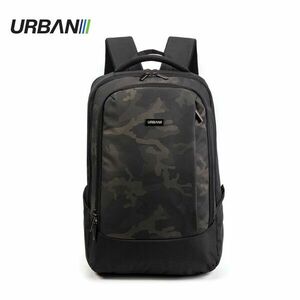 Ghiozdan DARK CAMOUFLAGE, compartiment principal, compartiment laptop, 2 buzunare, maner ramforsat, 21 litri imagine