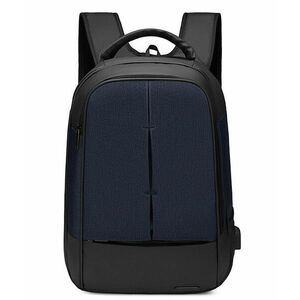 Ghiozdan Pigna, compartiment laptop, cusaturi duble, buzunare laterale, agatatoare, dispozitiv extern USB, negru imagine