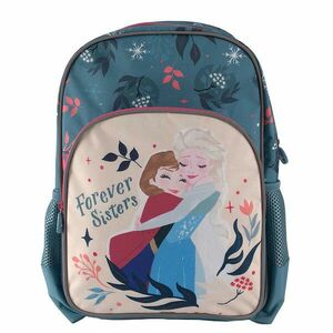 Ghiozdan Frozen, cls 0, compartiment spatios, buzunar frontal cu fermoar, 38 cm, albastru imagine