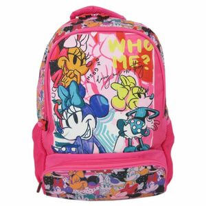 Ghiozdan MINNIE MOUSE, bretele ergonomic, WHO ME, 3 compartimente separate, buzunare laterale, multicolor imagine