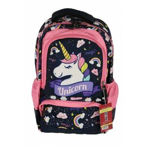 Ghiozdan clasa pregatitoare, model Unicorn, fermoar, 15L, maner prindere, bluemarin imagine
