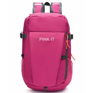 Ghiozdan gimnaziu PINK IT, agatatoare, spate si bretele buretate, poliester, 45 cm imagine