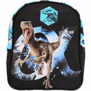 Ghiozdan gradinita, Mini Jurassic World, un compartiment, impermeabil, negru/albastru imagine