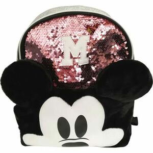 Rucsac mic cu licenta Disney Mickey Mouse, aplicatii din piele ecologica in forma de urechi si buzunar frontal imagine