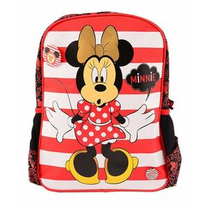 Ghiozdan cu Disney Minnie Mouse, baza intarita, compartiment principal cu fermoar, print auriu imagine