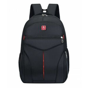 Ghiozdan laptop IT, unisex, captusit, 3 compartimente, maner, 46x30x18 cm, negru imagine