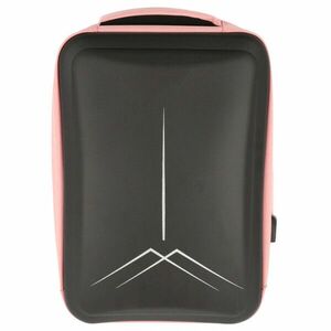 Ghiozdan roz pentru laptop, maner, 3 compartimente, inaltime 41 cm, poliester imagine