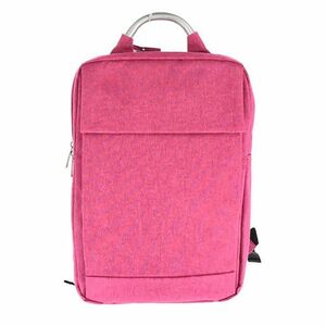 Ghiozdan pentru laptop USB, 2 fermoare, 41 x 29.5 x 11 cm, roz imagine