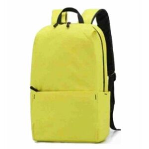 Ghiozdan clasic cu 2 fermoare, agatatoare, separator la interior, 34 cm, impermeabil, poliester, galben imagine
