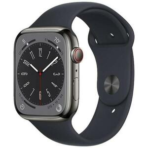 Apple Watch Series 8 2022, GPS + Cellular, Stainless Steel 45mm N/A Graphite Excelent imagine
