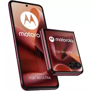 Telefon Mobil Motorola razr 60 Ultra 512GB Flash 16GB RAM Dual SIM 5G Pantone Rio Red imagine
