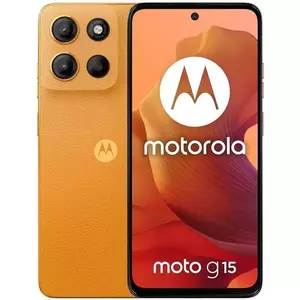 Telefon Mobil Motorola Moto G15 512GB Flash 8GB RAM Dual SIM 4G Sunrise Orange imagine