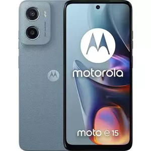 Telefon Mobil Motorola Moto E15 64GB Flash 2GB RAM Dual SIM 4G Misty Blue imagine