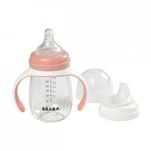 Biberon Beaba de Invatare 2 in 1 - Roz 210 ml imagine
