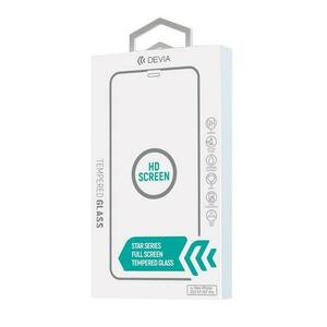 Folie Protectie Sticla Devia DEVFOLIXIIIPMBK pentru iPhone 13 Pro Max, Temperata, Anti-Shock, 9H, 0.26mm (Negru/Transparent) imagine
