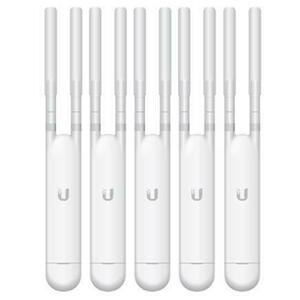 Kit Access Point Wireless Ubiquiti UAP-AC-M-5, 5 Bucati, Gigabit, Dual Band, 1167 Mbps, 2 Antene externe (Alb) imagine