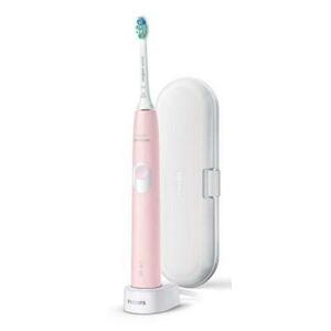 Periuta de dinti sonica electrica Philips Sonicare ProtectiveClean HX6806/03, 62000 miscari/minut, 1 mod de curatare, 2 intensitati, Senzor presiune, Functie BrushSync, 1 cap de periere, Toc de transport (Roz) imagine