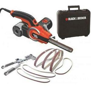 Slefuitor cu banda, Black Decker, 400 W, 900 - 1400 rpm, Negru/Rosu imagine