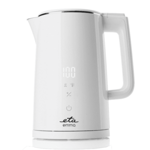 Fierbator electric ETA Emma 5595 90010, 2200 W, 1.5 L, Pereti dubli, 40 - 100 ° C, Afisaj LED, Otel inoxidabil (Alb) imagine