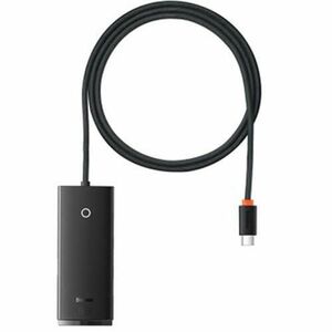 HUB USB Baseus Lite WKQX030401, 4 porturi USB 3.0, Type-C, lungime 1m (Negru) imagine