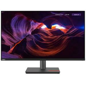 Monitor IPS LED Lenovo ThinkVision 31.5inch P32p-30, UHD (3840 x 2160), HDMI, DisplayPort, Pivot (Negru) imagine