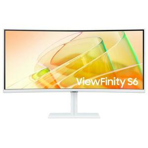 Monitor LED Samsung 34inch LS34C650TAUXEN, WQHD (3440 x 1440), HDMI, DisplayPort, Ecran curbat (Alb) imagine