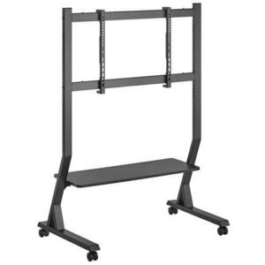 Stand TV mobil pe roti Techly, ICA-TR325, universal, raft inlcus, 45 - 90 inch, Negru imagine