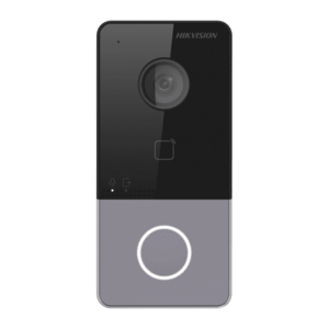 Post videointerfon de exterior WIFI Hikvision DS-KV6113-WPE1(C) camera HD 2MP, True WDR, unghi vizualizare Horizontal: 129° Vertical: 75°, iluminare IR 3 metri, cititor de card incorporat Mifare 13.56 MHz imagine