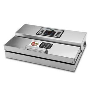 Aparat de vidat alimente profesional Zass ZVS 10, 290 W , Panou tactil digital, ideal Sous Vide, pentru alimente moi, umede, uscate (Argintiu) imagine