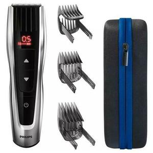 Aparat de tuns Philips HC9420/15, Autonomie 120 minute, 3 piepteni reglabili (Negru/Argintiu) imagine