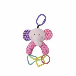 Jucarie de plus Lorelli Elefant, 20 cm, cu forme geometrice zornaitoare, 0 luni+ imagine