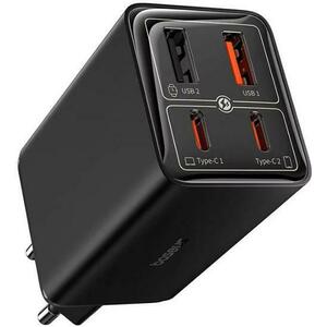 Incarcator Retea USB-C Baseus GaN 6 Pro, 65 W, 3.25 A, 2 USB-A, 2 USB-C, cablu USB-C (Negru) imagine